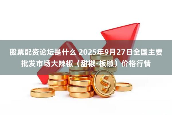 股票配资论坛是什么 2025年9月27日全国主要批发市场大辣椒（甜椒-板椒）价格行情